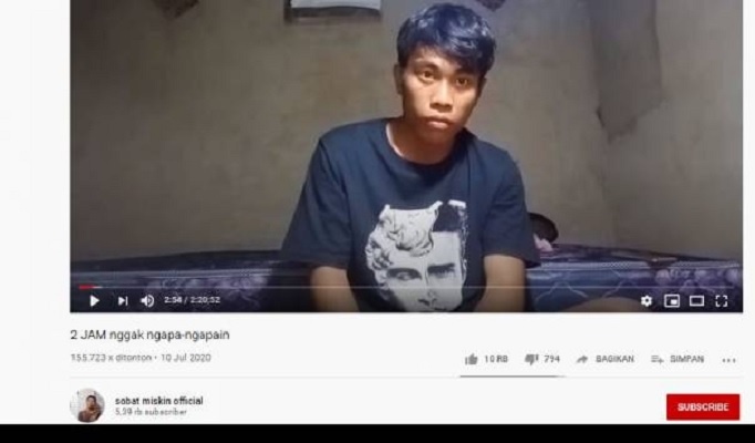Viral Youtuber Bengong Sampai 2 Jam Sukses Dapat Ribuan Viewers